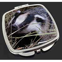Badger in Straw Make-Up Compact Mirror