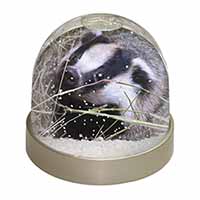 Badger in Straw Snow Globe Photo Waterball