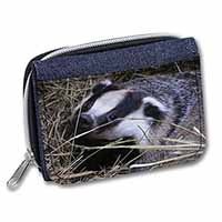 Badger in Straw Unisex Denim Purse Wallet