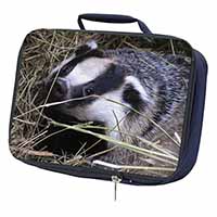 Badger in Straw Navy Insulated School Lunch Box/Picnic Bag