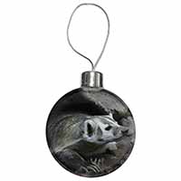Badger on Watch Christmas Bauble