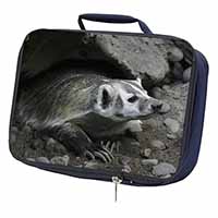 Badger on Watch Navy Insulated School Lunch Box/Picnic Bag