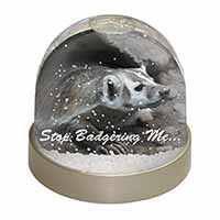 Badger-Stop Badgering Me! Snow Globe Photo Waterball