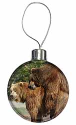 Grizzly Bears in Love Christmas Bauble