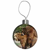 Grizzly Bears in Love Christmas Bauble