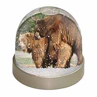 Grizzly Bears in Love Snow Globe Photo Waterball