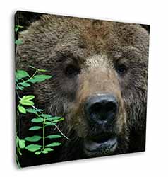 Beautiful Brown Bear Square Canvas 12"x12" Wall Art Picture Print