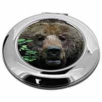 Beautiful Brown Bear Make-Up Round Compact Mirror