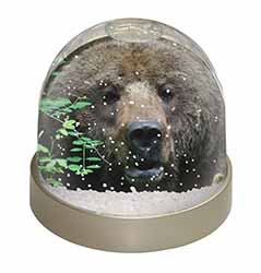 Beautiful Brown Bear Snow Globe Photo Waterball