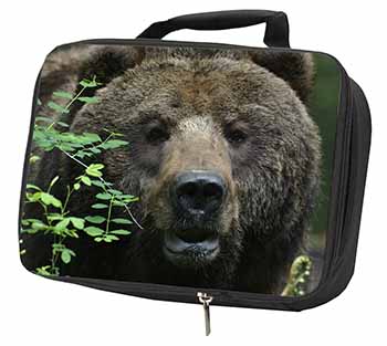 Beautiful Brown Bear Black Insulated School Lunch Box/Picnic Bag