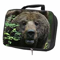 Beautiful Brown Bear Black Insulated School Lunch Box/Picnic Bag