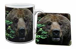 Beautiful Brown Bear Mug and Coaster Set