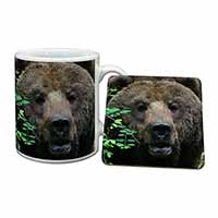Beautiful Brown Bear Mug and Coaster Set