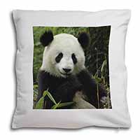 Beautiful Panda Bear Soft White Velvet Feel Scatter Cushion