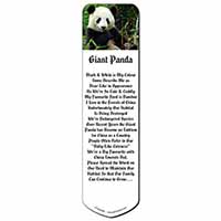Beautiful Panda Bear Bookmark, Book mark, Printed full colour