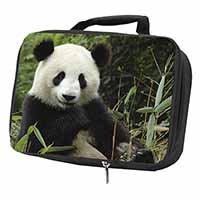 Beautiful Panda Bear Black Insulated School Lunch Box/Picnic Bag