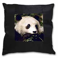 Panda Bear Black Satin Feel Scatter Cushion