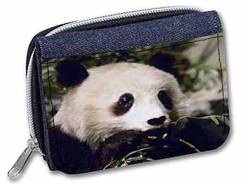 Panda Bear Unisex Denim Purse Wallet