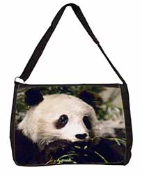 Panda Bear Large Black Laptop Shoulder Bag School/College