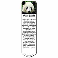 Face of a Giant Panda Bear Bookmark, Book mark, Printed full colour