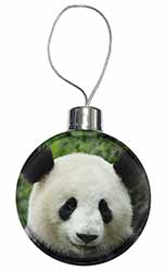 Face of a Giant Panda Bear Christmas Bauble