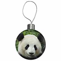 Face of a Giant Panda Bear Christmas Bauble