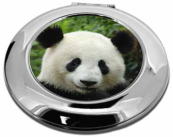 Face of a Giant Panda Bear Make-Up Round Compact Mirror