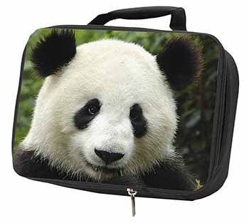 Face of a Giant Panda Bear Black Insulated School Lunch Box/Picnic Bag