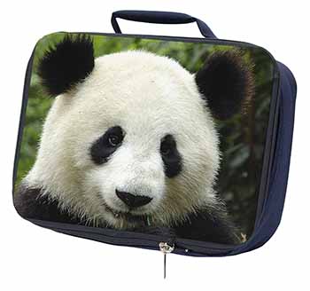 Face of a Giant Panda Bear Navy Insulated School Lunch Box/Picnic Bag