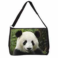 Face of a Giant Panda Bear Large Black Laptop Shoulder Bag School/College