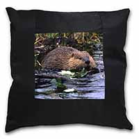River Beaver Black Satin Feel Scatter Cushion