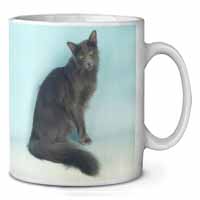 Silver Grey Javanese Cat Ceramic 10oz Coffee Mug/Tea Cup