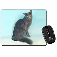 Silver Grey Javanese Cat Computer Mouse Mat