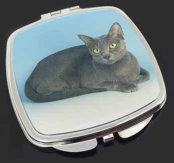 Silver Grey Thai Korat Cat Make-Up Compact Mirror