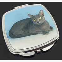 Silver Grey Thai Korat Cat Make-Up Compact Mirror