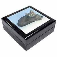 Silver Grey Thai Korat Cat Keepsake/Jewellery Box