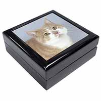 Ginger+White Manx Cat Keepsake/Jewellery Box