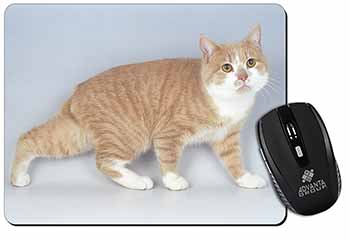 Ginger+White Manx Cat Computer Mouse Mat