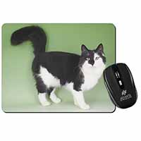 Black+White Norwegian Forest Cat Computer Mouse Mat