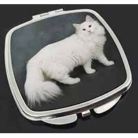 White Norwegian Forest Cat Make-Up Compact Mirror