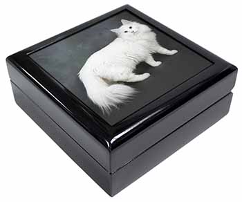White Norwegian Forest Cat Keepsake/Jewellery Box