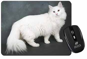 White Norwegian Forest Cat Computer Mouse Mat