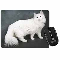 White Norwegian Forest Cat Computer Mouse Mat