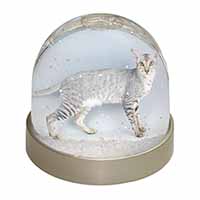 Oriental Black+Silver Cat Snow Globe Photo Waterball