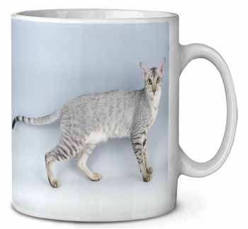 Oriental Black+Silver Cat Ceramic 10oz Coffee Mug/Tea Cup