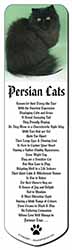 Black Persian Cat Bookmark, Book mark, Printed full colour