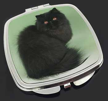 Black Persian Cat Make-Up Compact Mirror