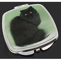 Black Persian Cat Make-Up Compact Mirror