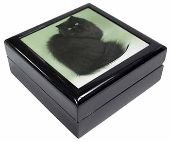 Black Persian Cat Keepsake/Jewellery Box