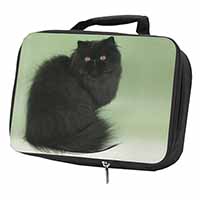 Black Persian Cat Black Insulated School Lunch Box/Picnic Bag